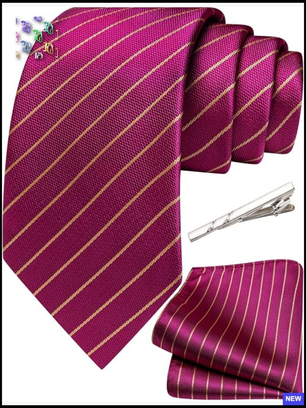 Extra Long Silk Tie Set Elegant Classic Business Wedding Formal Accessories